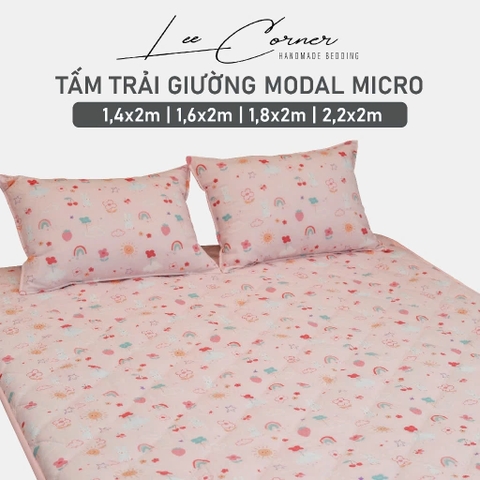 Tấm Trải Modal Micro, Ga chần bông LEE CORNER, Topper chần bông cao cấp kích thước 1m6 1m8 2m2, may theo yêu cầu