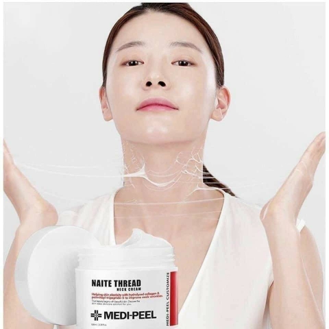 Kem Dưỡng Da Cổ Medi Peel Collagen Naite Thread Neck Cream Hũ 100ml