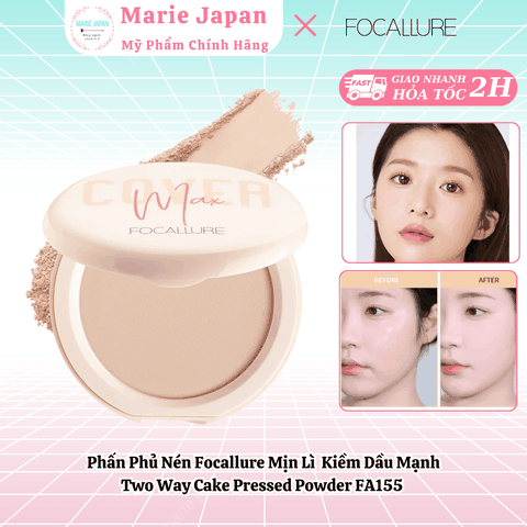 Phấn Nền Focallure Covermax Two Way Cake Pressed Powder FA155