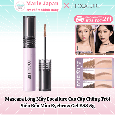 Mascara Lông Mày Focallure Cao Cấp Chống Trôi Siêu Bền Màu Eyebrow Gel E58 5g