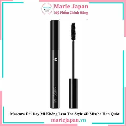 Mascara  The Style 4D Missha Dài Dày Mi Không Lem Hàn Quốc