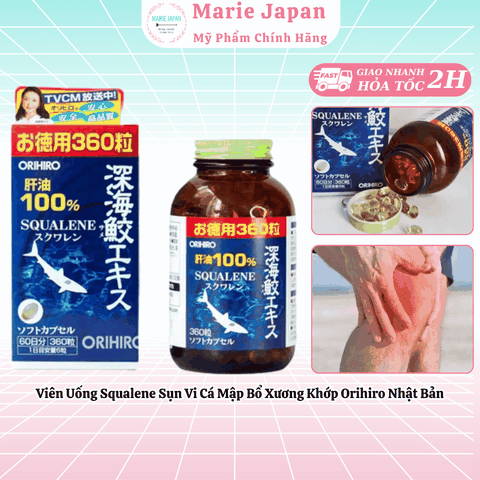 Viên Uống Squalene Sụn Vi Cá Mập Bổ Xương Khớp Orihiro Nhật Bản