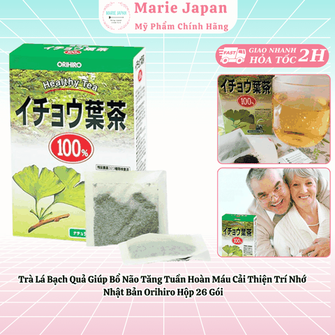 Trà Lá Bạch Quả Ginkgo Biloba Orihiro Hộp 26 gói