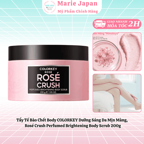 Tẩy Tế Bào Chết Body COLORKEY Dưỡng Sáng Da Mịn Màng, Rosé Crush Perfumed Brightening Body Scrub 200g
