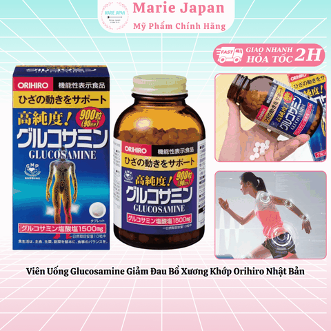 Viên Uống Glucosamine Giảm Đau Bổ Xương Khớp Orihiro Nhật Bản