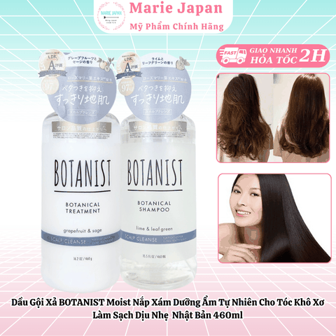 Combo 2 Món Set Gội Xả BOTANIST Scalp Cleanse NẮP XÁM Chai 460ml