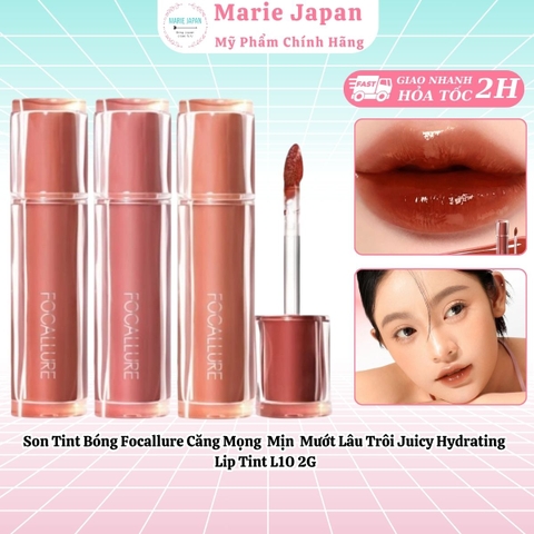 Son Tint Bóng Focallure Căng Mọng Mịn Mướt Lâu Trôi Juicy Hydrating Lip Tint 2g