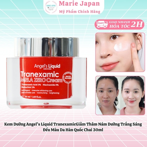Kem Dưỡng Angel's Liquid Tranexamic Mela Zero Giảm Thâm Nám Dưỡng Trắng Sáng Đều Màu Da Hàn Quốc Chai 30ml