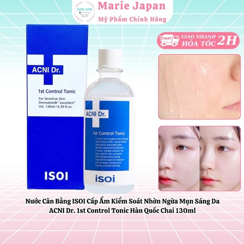 Nước Cân Bằng ISOI Cấp Ẩm Kiểm Soát Nhờn Ngừa Mụn Sáng Da ACNI Dr. 1st Control Tonic Hàn Quốc Chai 130ml