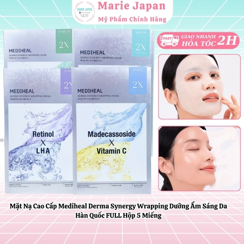 [HỘP 5 MIẾNG] Mặt Nạ Cao Cấp Mediheal Derma Synergy Wrapping Dưỡng Ẩm Sáng Da Hàn Quốc