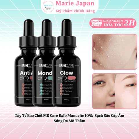 Tẩy Tế Bào Chết MD Care Exfo Mandelic 10%  Sạch Sâu Cấp Ẩm Sáng Da Mờ Thâm 30ML