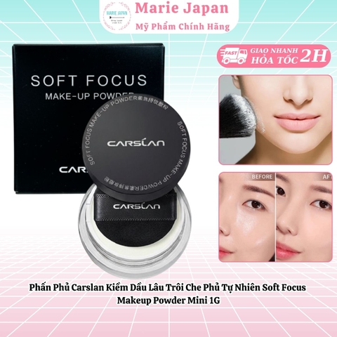 Phấn Phủ Carslan Kiềm Dầu Lâu Trôi Che Phủ Tự Nhiên Soft Focus  Makeup Powder Mini 1G