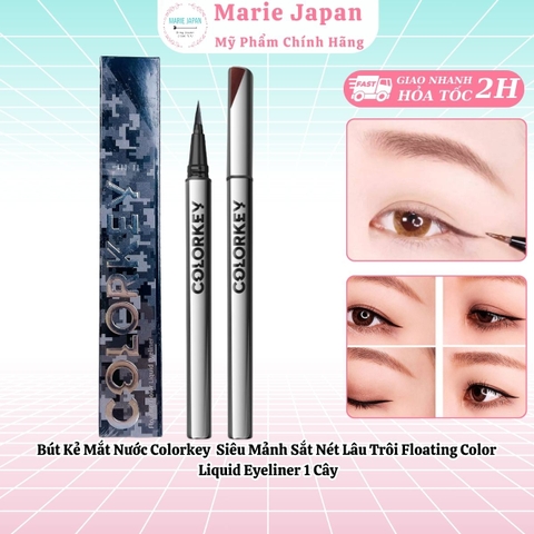 Bút Kẻ Mắt Nước Colorkey  Siêu Mảnh Sắt Nét Lâu Trôi Floating Color  Liquid Eyeliner 1 Cây