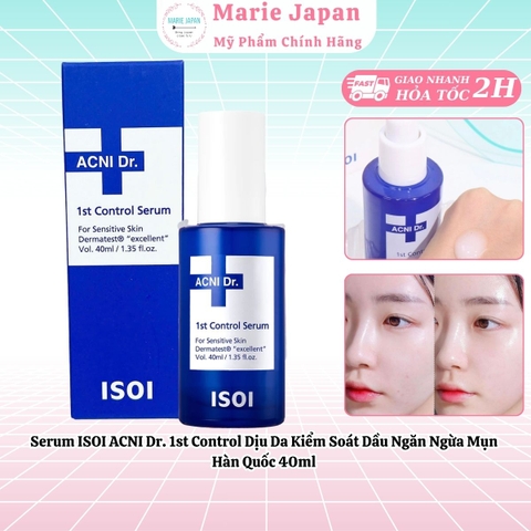 Serum ISOI ACNI Dr. 1st Control Dịu Da Kiểm Soát Dầu Ngăn Ngừa Mụn Hàn Quốc 40ml