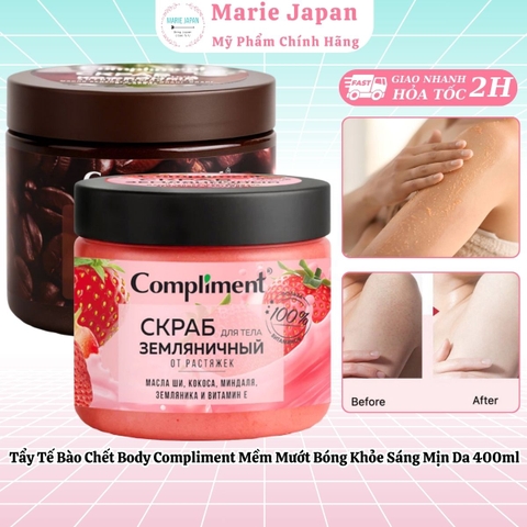 Tẩy Tế Bào Chết Compliment Body Scrub Mềm Mướt Bóng Khỏe Sáng Mịn Da 400ml