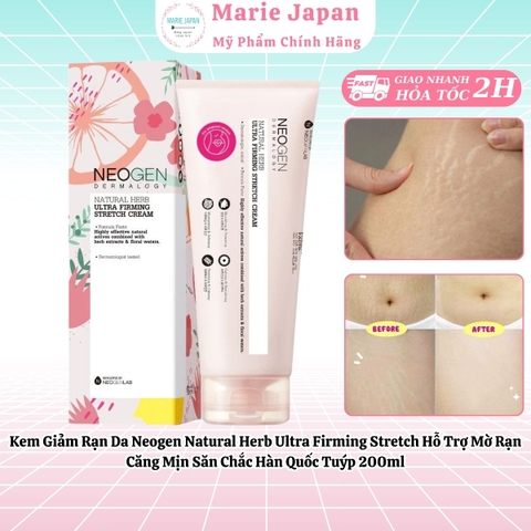 Kem Giảm Rạn Da Neogen Natural Herb Ultra Firming Stretch Hỗ Trợ Mờ Rạn Căng Mịn Săn Chắc Hàn Quốc Tuýp 200ml