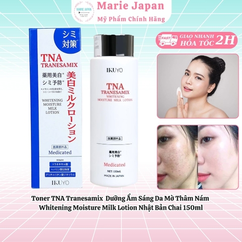 Toner TNA Tranesamix  Dưỡng Ẩm Sáng Da Mờ Thâm Nám Whitening Moisture Milk Lotion Nhật Bản Chai 150ml