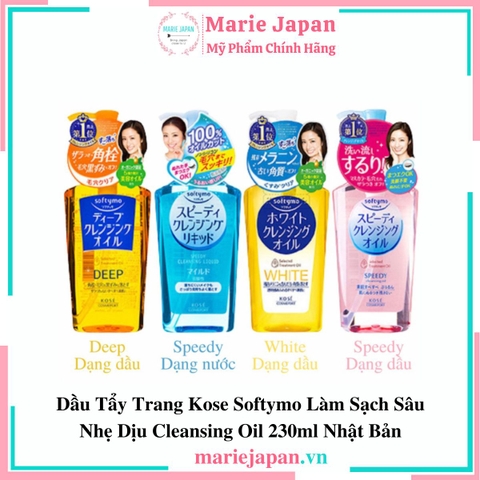 Dầu Tẩy Trang Kose Softymo Sạch Sâu Cleansing Oil Nhật Bản 230ml