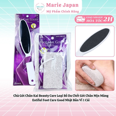Chà Gót Chân Kai Beauty Care Loại Bỏ Da Chết Gót Chân Mịn Màng  Estiful Foot Care Good Nhật Bản Vỉ 1 Cái