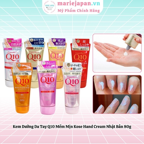 Kem Dưỡng Tay Q10 Mềm Mịn Kose Hand Cream 80g Nhật Bản