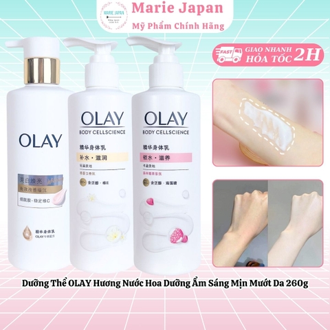 Dưỡng Thể OLAY Hương Nước Hoa Dưỡng Ẩm Sáng Mịn Mướt Da 260g