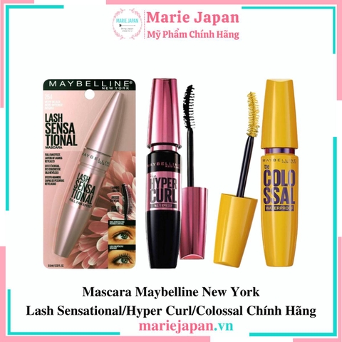 Mascara Maybelline New York Lash Sensational/Hyper Curl/Colossal Chính Hãng