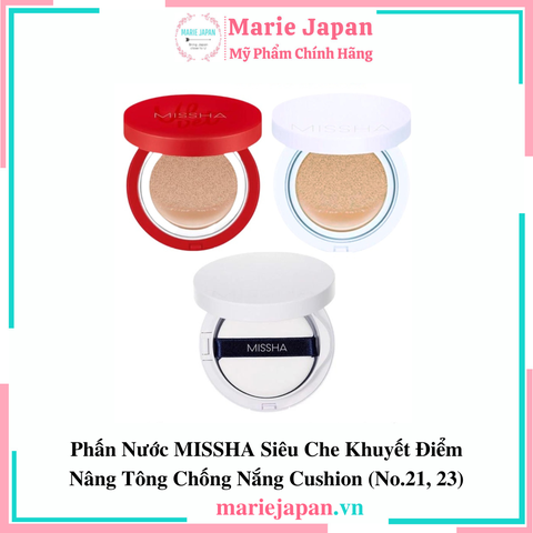 Phấn Nước MISSHA Siêu Che Khuyết Điểm Nâng Tông Chống Nắng Cushion (No.21, 23)