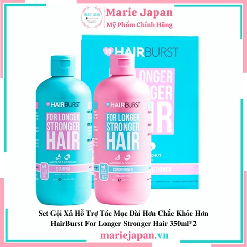 Set Gội Xả Hỗ Trợ Tóc Mọc Dài Hơn Chắc Khỏe Hơn HairBurst For Longer Stronger Hair 350ml*2