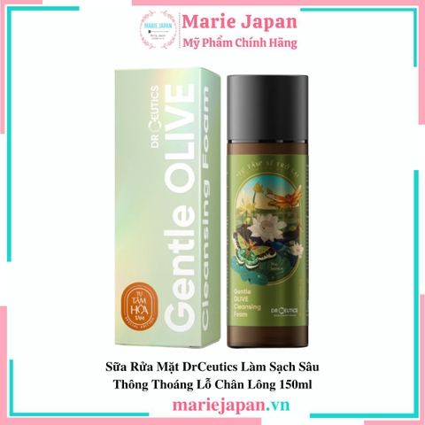 Sữa Rửa Mặt DrCeutics Gentle Olive Cleansing Foam Dịu Nhẹ Làm Sạch Sâu Thông Thoáng Lỗ Chân Lông Dành Mọi Loại Da 150ml