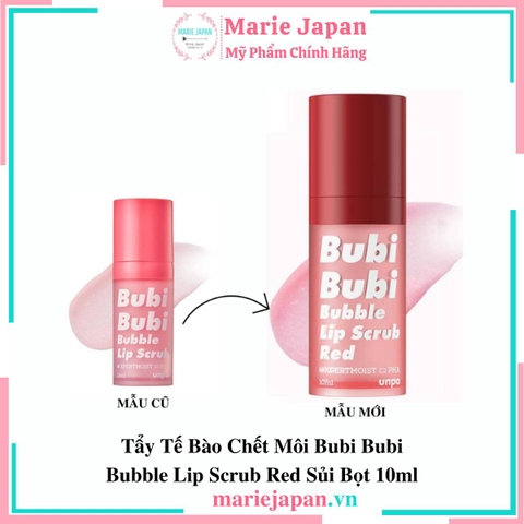 Tẩy Tế Bào Chết Môi Bubi Bubi Bubble Lip Scrub Red Sủi Bọt 10ml