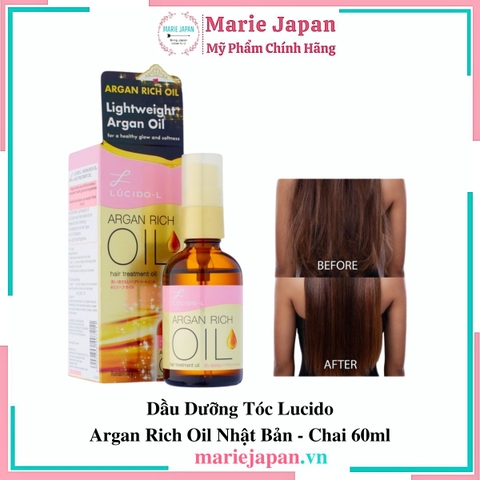 Dầu Dưỡng Tóc Lucido Argan Rich Oil Nhật Bản - Chai 60ml