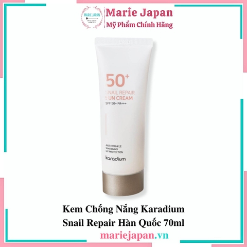 Kem Chống Nắng Karadium Snail Repair Sun Cream Tuýp 70ml