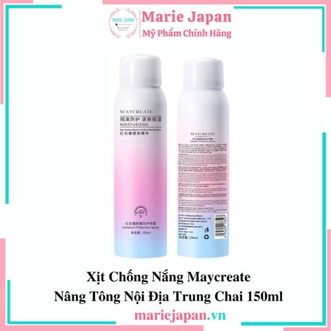 Xịt Chống Nắng Maycreate Moisturizing Nội Địa Trung Chai 150ml