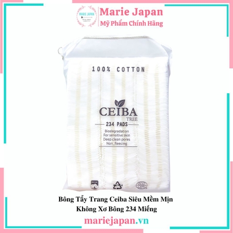 Bông Tẩy Trang Ceiba Cotton Siêu Mềm Mịn Không Xơ Bông 234 miếng