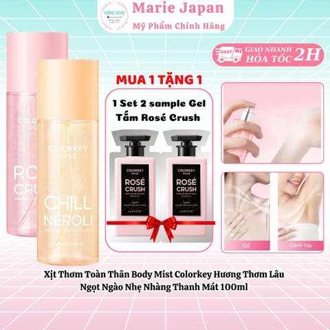 Xịt Thơm Toàn Thân Body Mist Colorkey Hương Thơm Lâu Ngọt Ngào Nhẹ Nhàng Thanh Mát 100ml