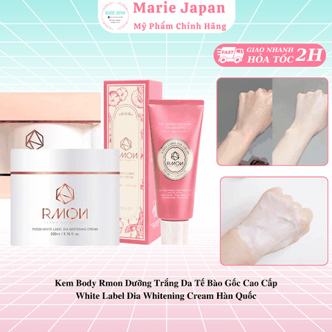 Kem Body RMON White Label Dia Whitening Cream Hũ 200ml