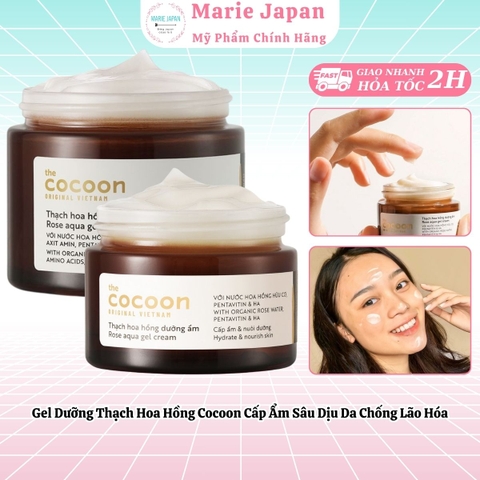Thạch Hoa Hồng Dưỡng Ẩm Cocoon Cấp Ẩm Sâu Dịu Da Chống Lão Hóa