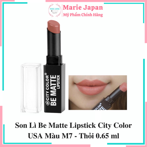 Son Lì Be Matte Lipstick City Color USA Màu M7 - Thỏi 0.65 ml