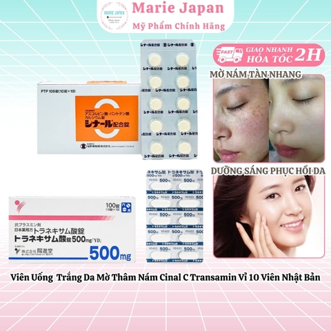 Viên Uống Trắng Da Transamin Hộp 10 Vỉ