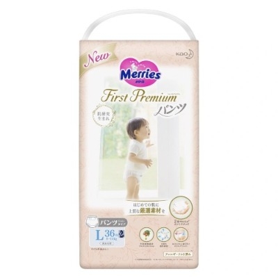 Tã Quần Merries First Premium (hàng Nhật nội địa) CM - Size L36+2 Miếng