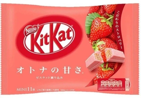 Bánh Kitkat hồng vị dâu
