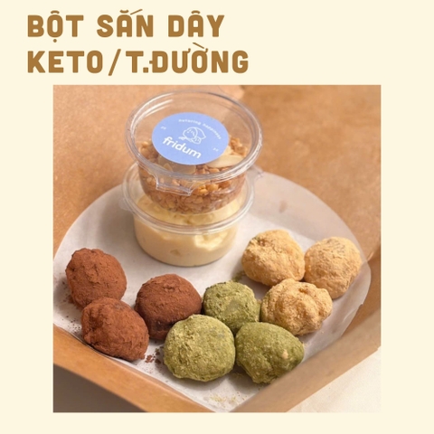 Mochi sắn dây kem sữa Keto/T.đường