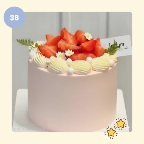 Bánh kem VANILA DÂU - Mẫu 38 - đặt trước từ 3 tiếng