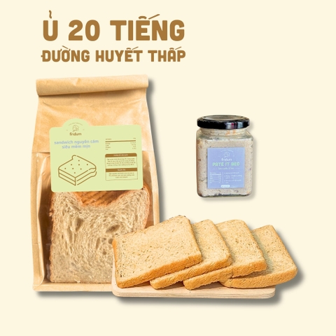 Combo Nửa ổ Sandwich Men tự nhiên + Patê ít béo 200g