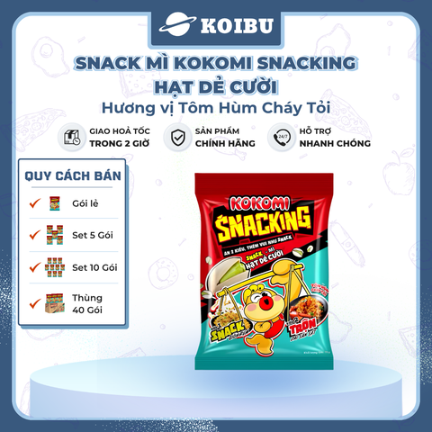 MASAN - Snack mì Kokomi Snacking hương vị Tôm hùm cháy tỏi, Kokomi Snacking Tôm hùm cháy tỏi ăn liền  - 70g/gói - 00897