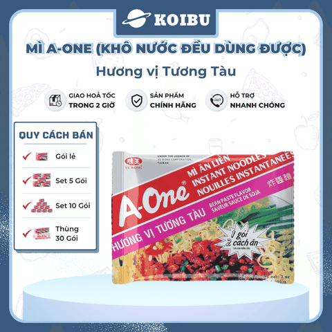 SAIGON VE WONG - Mì A-One hương vị Tương tàu, Mì trộn tương tàu A One, Mì tương tàu Aone - 85g/gói - 00775