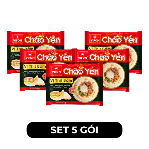 VIFON - Cháo yến Vifon hương vị Thịt bằm, cháo yến Vifon thịt bằm, Cháo tổ yến thịt bằm Vifon - 50g/gói - 00152