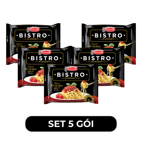 ACECOOK - Mì spaghetti Bistro Xốt bò bằm kiểu Ý, mì spaghetti Bistro hương vị xốt bò bằm, mì spaghetti xốt bò bằm Bistro - 95g/gói - 00075