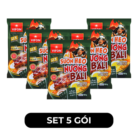 VIFON - Mì Vifon xuất khẩu Sườn heo nướng Bali, Mì Sườn heo nướng Baly Vifon cao cấp xuất khẩu - 100g/gói - 00201