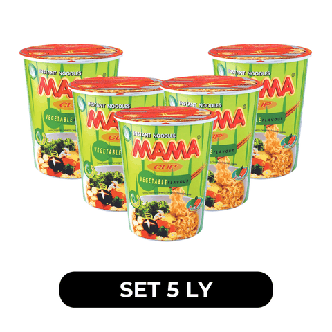 MAMA - Mì Mama ly hương vị Chay Rau Củ - Mì ly chay ăn liền Mama, Mì ly Thái Lan chay rau củ - 60g/ly - 00266